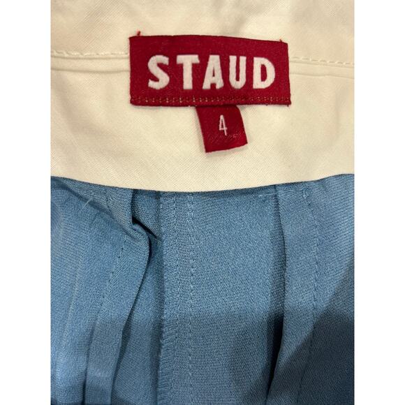 Staud Womens Luisa Pant, Blue - Picture 8 of 9